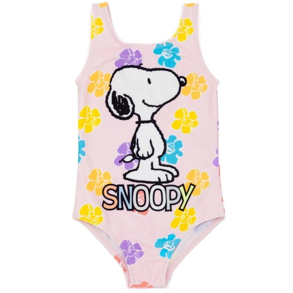 Snoopy barn/barn baddräkt 6-7 år rosa/vit/år Pink/White/Yellow 6-7 Years