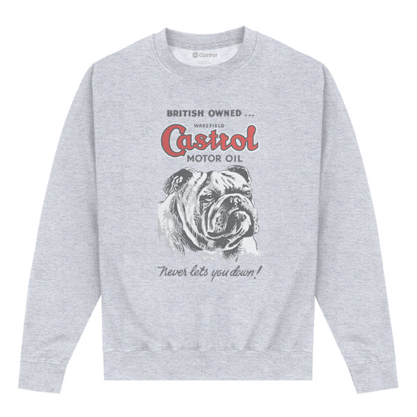 Castrol Unisex Vuxen Brittisk Ägd Sweatshirt S Heather Grey Heather Grey S