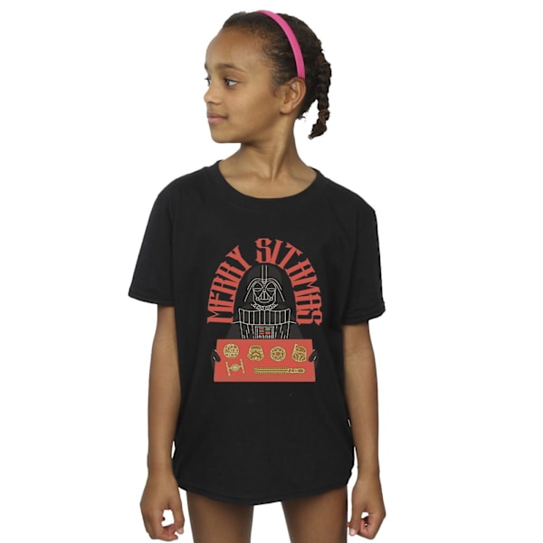 Star Wars Girls Episode IV: A New Hope Merry Sithmas Bomull T-S Black 9-11 Years