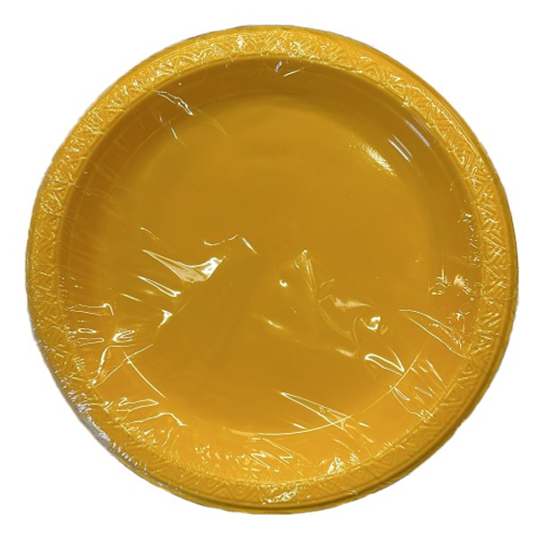 Unique Party Plast Ensfärgade Tallrikar (8-pack) One Size Ye Yellow One Size