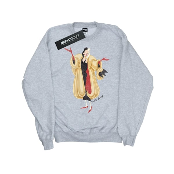 Disney Boys 101 Dalmatiner Klassisk Cruella De Vil Sweatshirt 5-6 år Sports Grey Sports Grey 5-6 Years