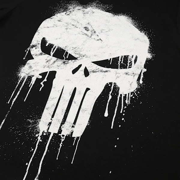 The Punisher Herr T-shirt med dödskalle L Svart Black L