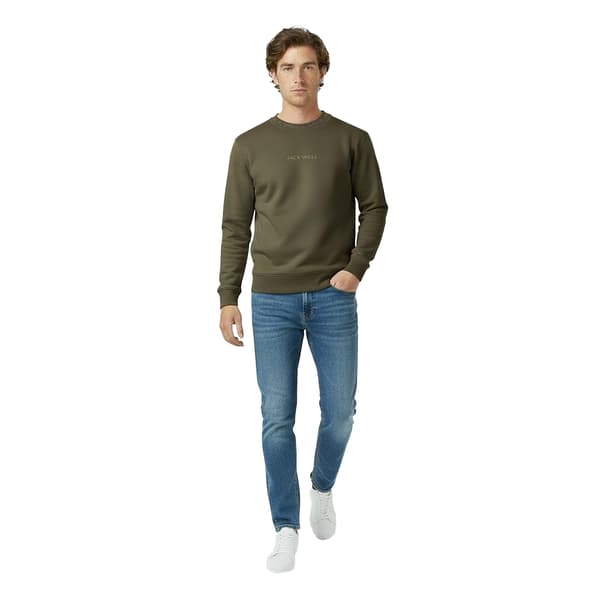 Jack Wills Jacquard Crew Neck Sweatshirt för män M Leaf Leaf M