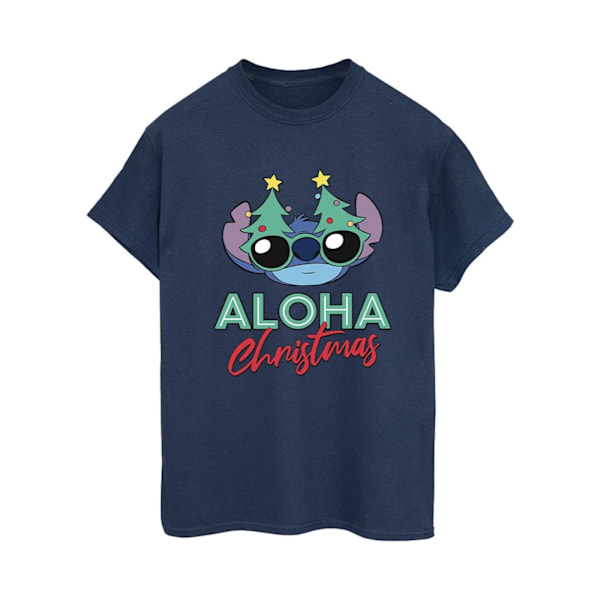 Disney Dam/Kvinnor Lilo Och Stitch Julgran Nyanser Bomull Navy Blue M