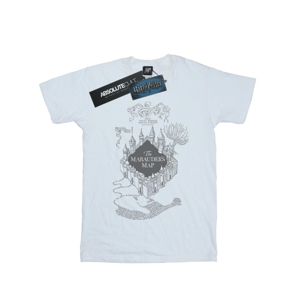 Harry Potter T-shirt för män med Marauder´s Map M Vit White M