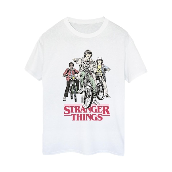 Netflix Dam/Kvinnor Stranger Things Retro Bikers Bomull Pojkvän White M