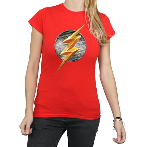 The Flash Dam/Kvinnor Logotyp Bomull T-shirt XL Röd Red XL