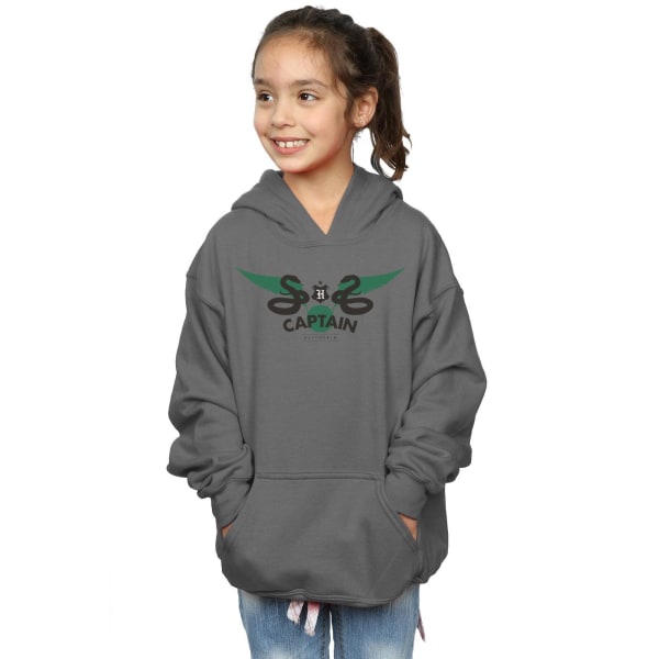 Harry Potter Girls Slytherin Captain Hoodie 5-6 Years Charcoal Charcoal 5-6 Years