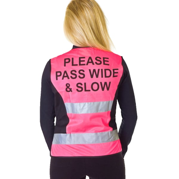 HyVIZ Please Pass Wide & Slow Reflexväst X Large Rosa Pink/Black X Large