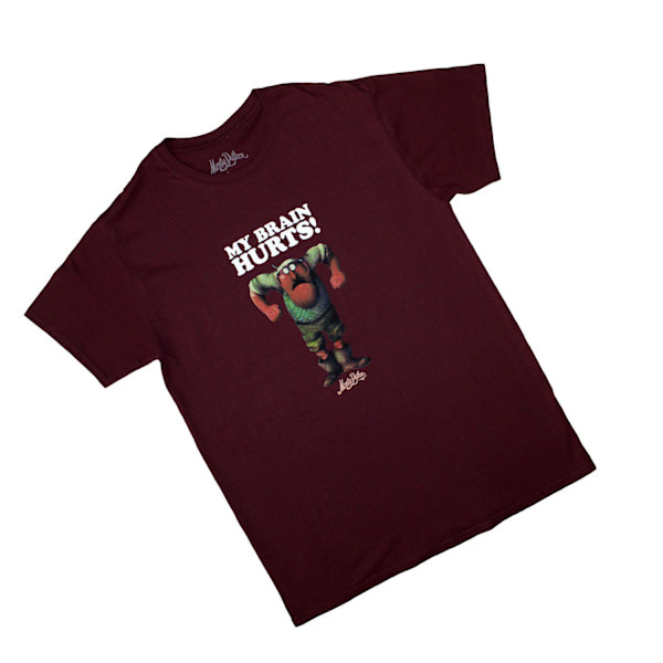 Monty Python Unisex Vuxen My Brain Hurts T-Shirt L Vinröd Maroon Red L