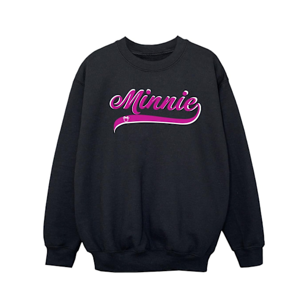 Disney Girls Minnie Mouse Logo Sweatshirt 7-8 år Svart Black 7-8 Years