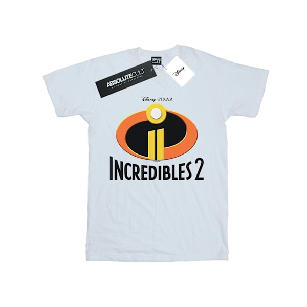 Disney Girls Incredibles 2 Emblem Logo Bomull T-shirt 12-13 År White 12-13 Years