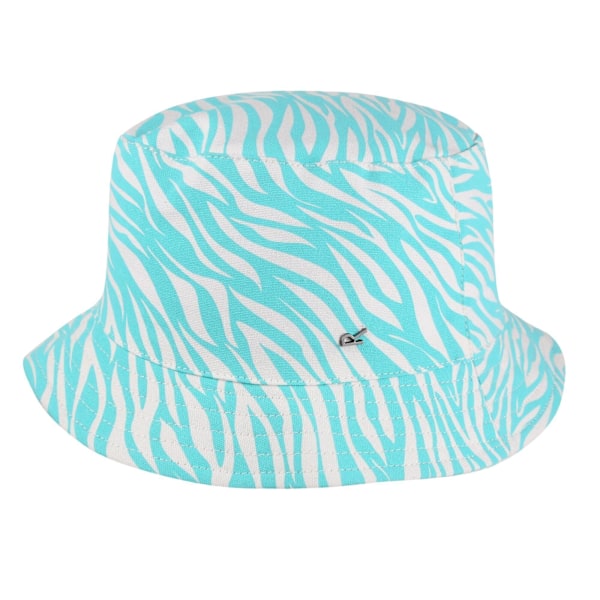 Regatta Barn/Barn Crow Zebra Print Canvas Bucket Hat 7-10 Aruba Blue 7-10 Years