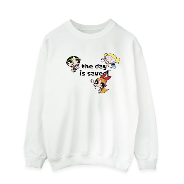 Powerpuff Girls Mens Girls The Day Is Saved Sweatshirt 3XL White 3XL