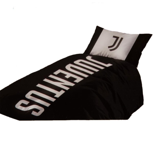 Juventus FC Crest Cover Set Single Svart/Vit Black/White Single