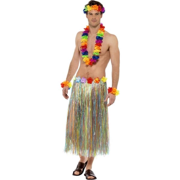 Smiffys Hawaiiansk Regnbåge Kostym Tillbehör Set One Size Multico Multicoloured One Size