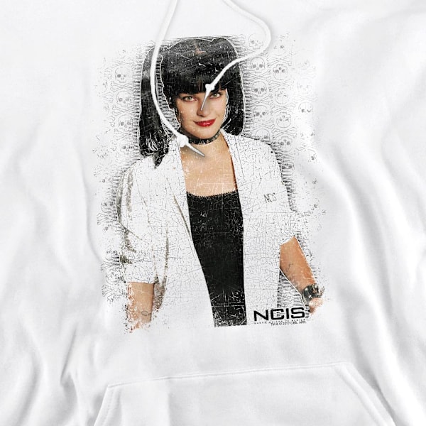 NCIS Herr Abby Skulls Hoodie M Vit White M