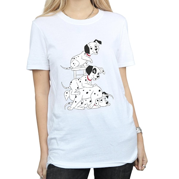 101 Dalmatiner Dam/Dam Stol Pojkvän T-shirt L Vit White L