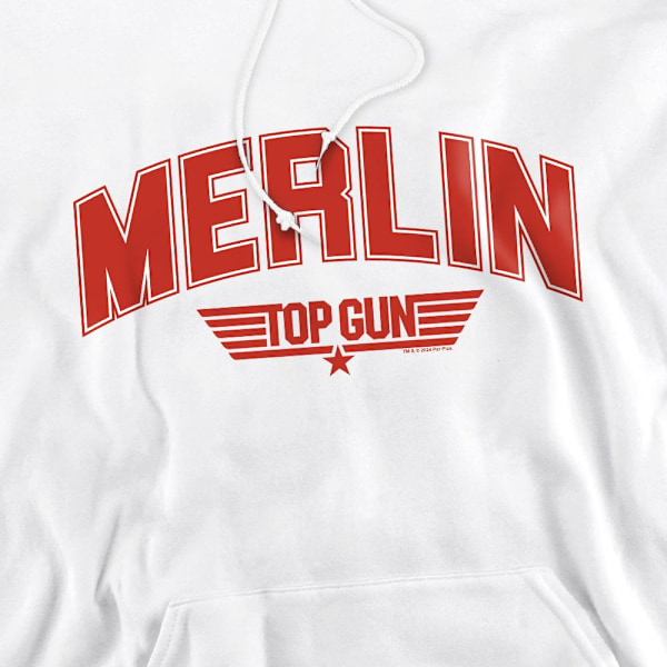 Top Gun Herr Merlin Varsity Hoodie M Vit White M