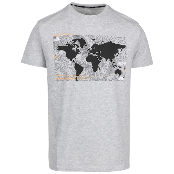 Trespass Mens Chera Printed T-Shirt L Grey Marl Grey Marl L