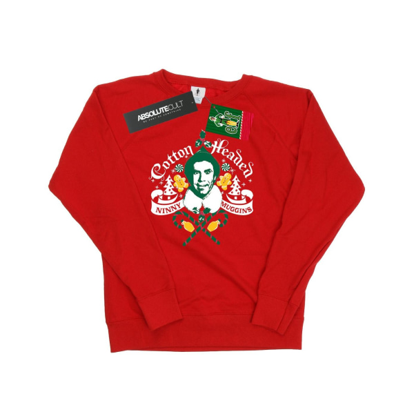 Ninny Muggins Sweatshirt XL Röd Elf Dam/Ladies Headed Red XL