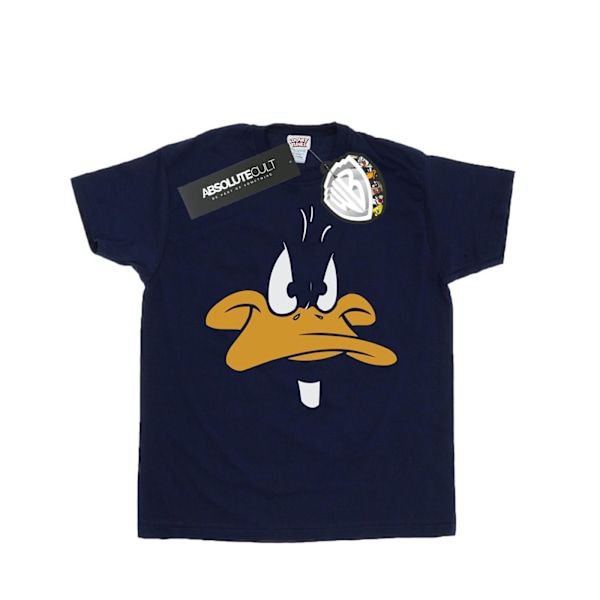 Looney Tunes Boys Daffy Duck Big Face T-Shirt 7-8 år Marinblå Navy Blue 7-8 Years