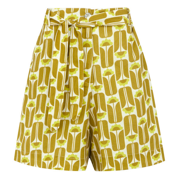 Regatta Orla Kiely Summer II Långa Blommiga Shorts för Kvinnor Yellow 10 UK