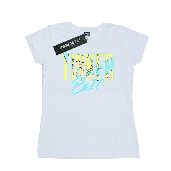 Disney Dam/Kvinnor Tinker Bell Wording Infill Bomull T-shirt White XL