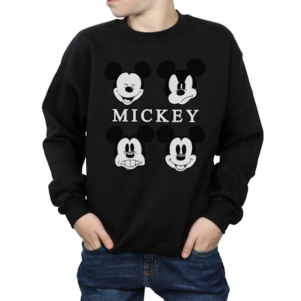 Disney Boys Mickey Mouse Four Heads Sweatshirt 9-11 år Svart Black 9-11 Years
