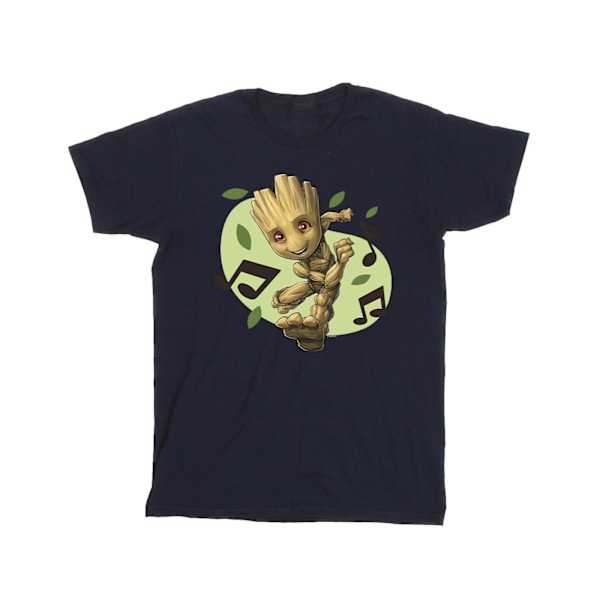 Marvel Herr Guardians Of The Galaxy Groot Musikaliska Noter T-Shirt Navy Blue 3XL