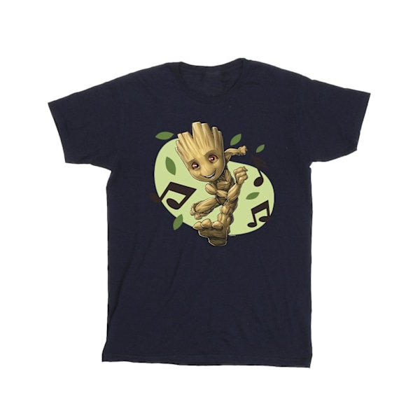 Marvel Herr Guardians Of The Galaxy Groot Musikaliska Noter T-Shirt Navy Blue L