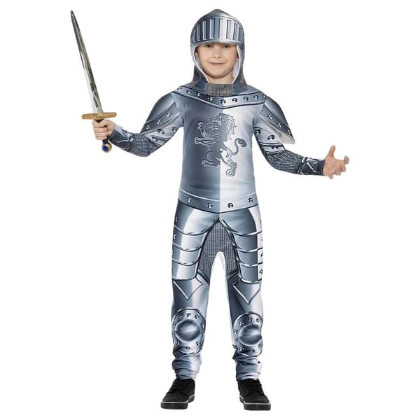 Smiffys Barn/Barn Deluxe Riddardräkt Set 10-12 År Grå Grey 10-12 Years