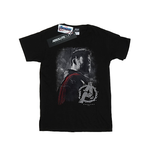 Marvel Dam/Damer Avengers Endgame Thor Borstad Bomull Pojkvän T-shirt Black L