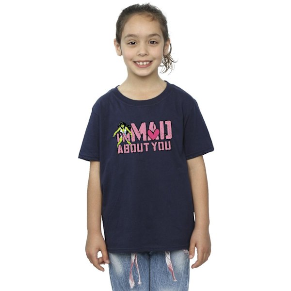 Marvel Girls She-Hulk Mad About You Bomull T-shirt 5-6 år Na Navy Blue 5-6 Years