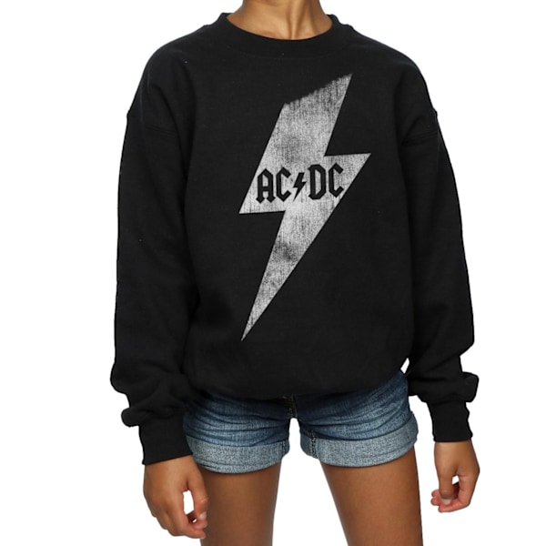 AC/DC Girls Lightning Bolt Sweatshirt 7-8 år Svart Black 7-8 Years