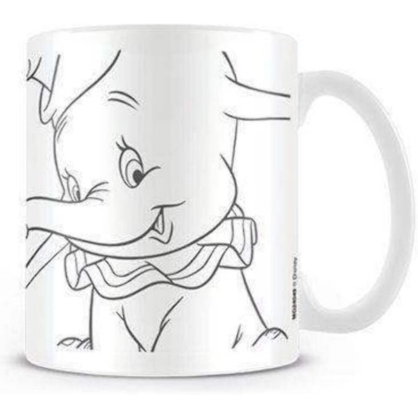Dumbo Line Dumbo Mugg En Storlek Vit White One Size