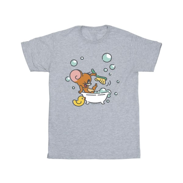 Tom And Jerry Mens Bath Time T-Shirt 3XL Sports Grey Sports Grey 3XL