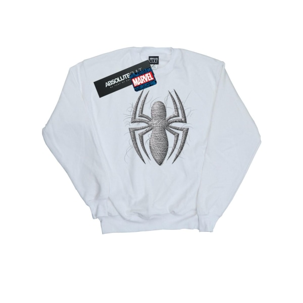 Marvel Boys Spider-Man Web Logotröja 12-13 år Vit White 12-13 Years