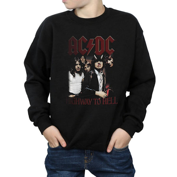 AC/DC Boys Highway To Hell Bomullströja 7-8 År Svart Black 7-8 Years