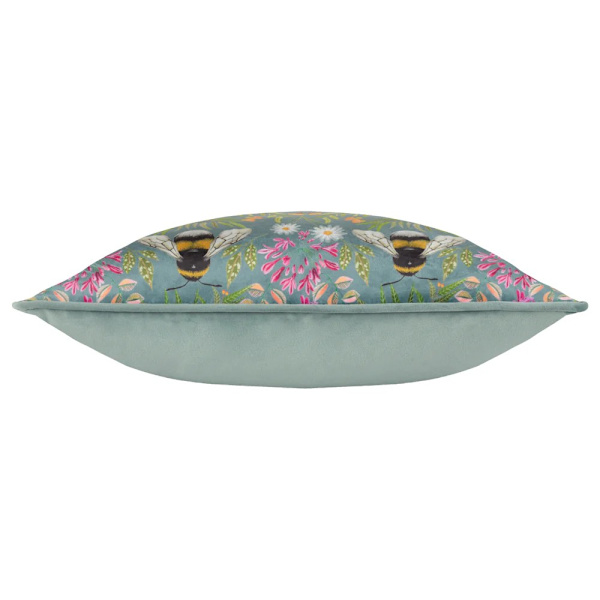 Wylder Nature House of Bloom Zinnia Bee Piped Kuddeöverdrag 43cm Multicoloured 43cm x 43cm