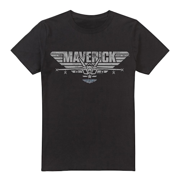 Top Gun: Maverick Herr T-Shirt med Flygplanslogga Stl M Svart Black M