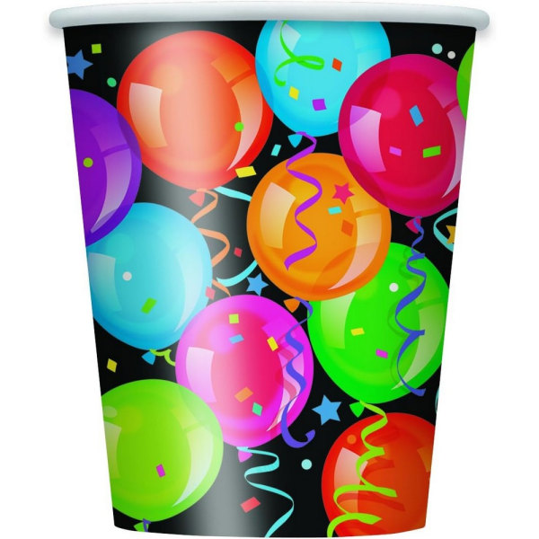 Unik Bravo Paper Birthday Party Cup (Pack om 8) One Siz Multicoloured One Size