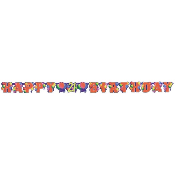 Amscan Ballonger 21:a Födelsedagsbannere En Storlek Flerfärgad Multicoloured One Size