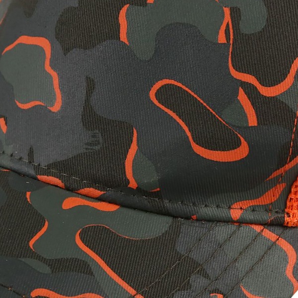 Regatta Tuyler Camo Trucker Cap för barn/ungdomar, One Size, Grape L Grape Leaf/Magma Orange One Size