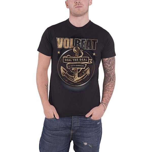 Volbeat Unisex Anchor Bomull T-shirt M Svart Black M