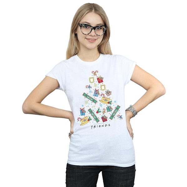 Friends Dam/Damer Julgran Bomull T-shirt XL Vit White XL