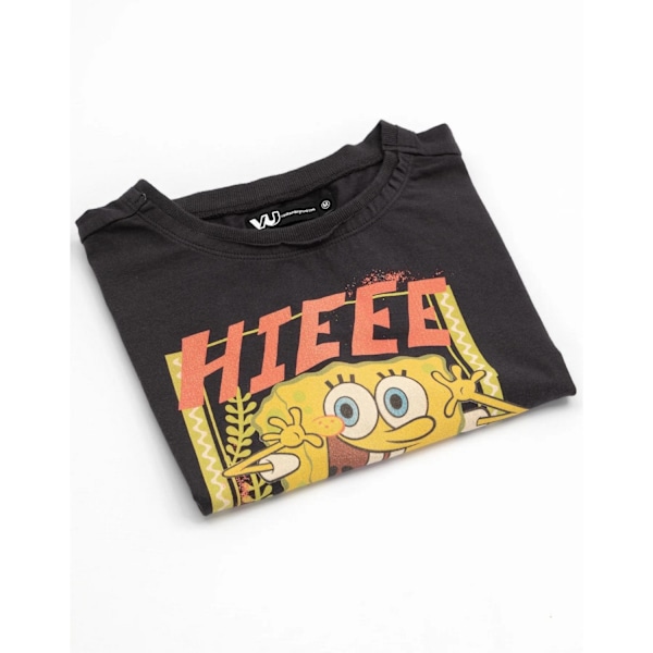 SpongeBob SquarePants Dam/Damer Beskuren Topp S Kolgrå/Gul Charcoal Grey/Yellow S