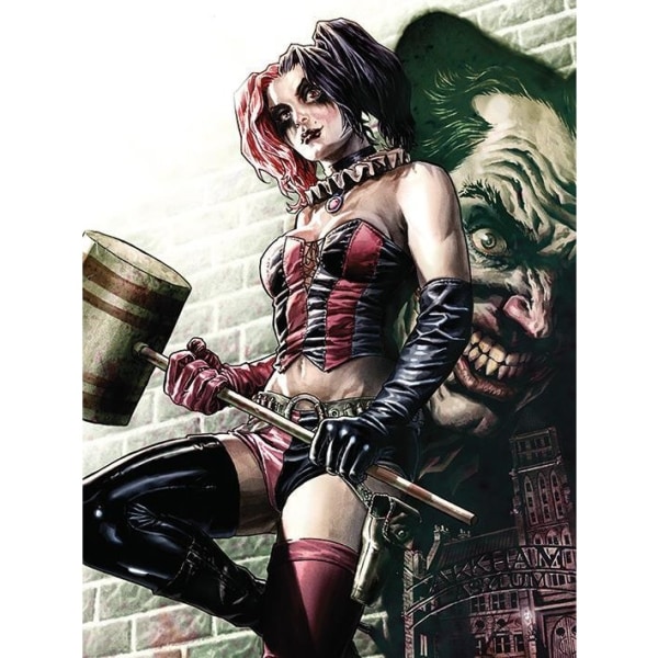 Batman Harley Quinn Pose Canvas Print 40cm x 30cm Multifärgad Multicoloured 40cm x 30cm