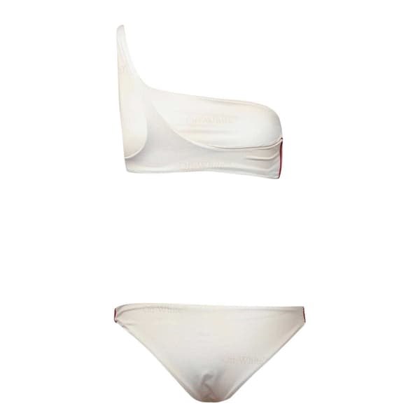 Off White Dam Tvådelad Baddräkt 4 UK Beige/Vit Beige/White 4 UK