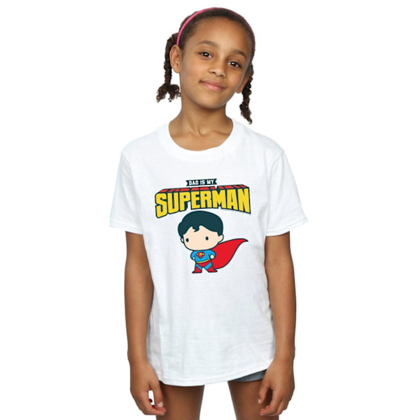 DC Comics Girls Superman Min Pappa Är Min Hjälte Bomull T-shirt 9-11 White 9-11 Years